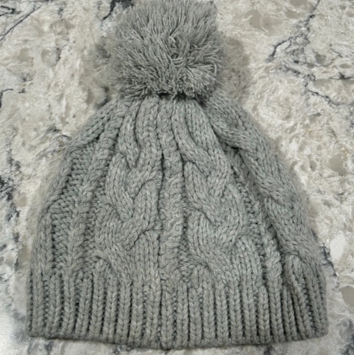 Joe Fresh Grey Knit Pom Pom Toque