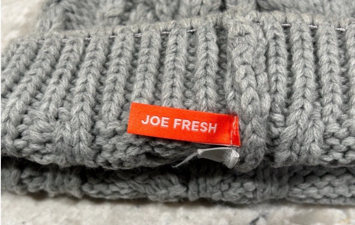 Joe Fresh Grey Knit Pom Pom Toque - photo 2