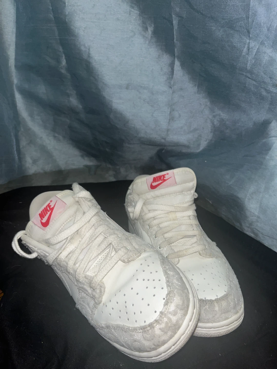 Nike Dunk Low White Lace Floral Sneakers - photo 3