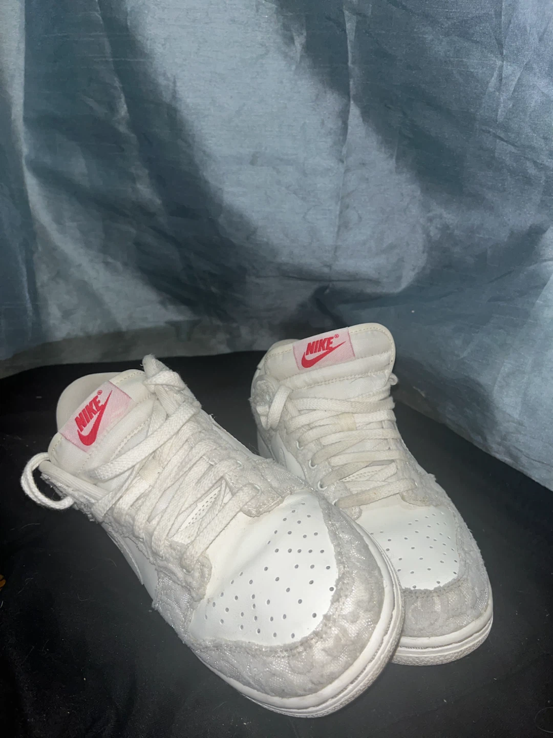 Nike Dunk Low White Lace Floral Sneakers - photo 2