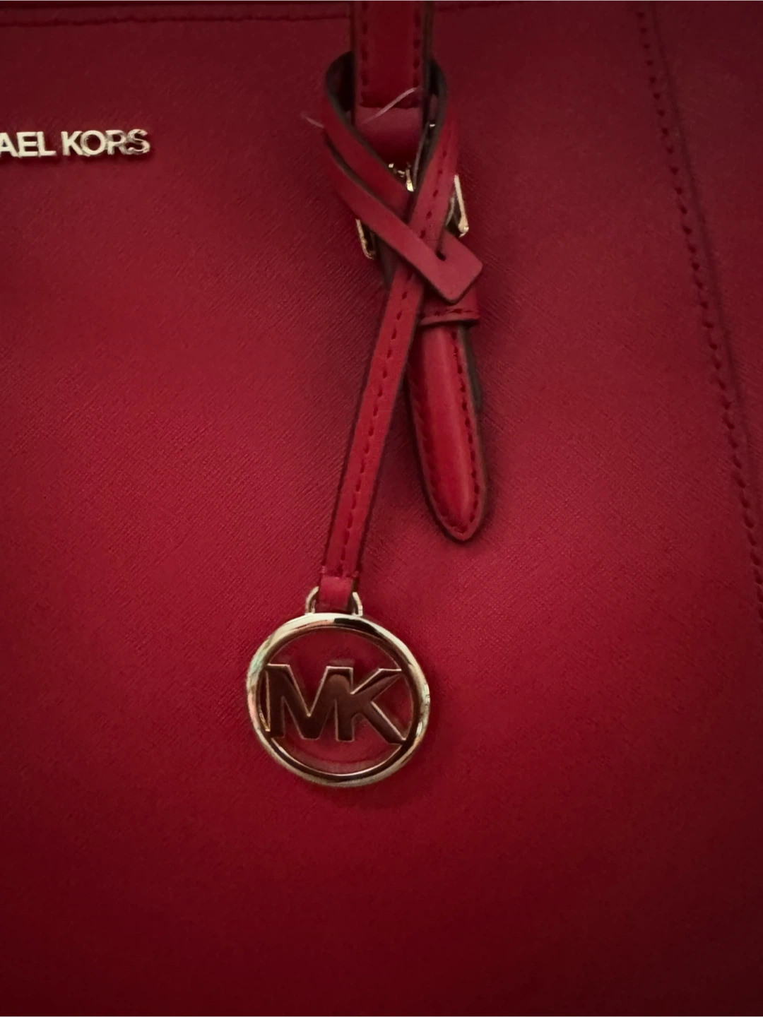 Authentic Michael Kors CHARLOTTE Women's Tote Bag Bright Red - photo 4