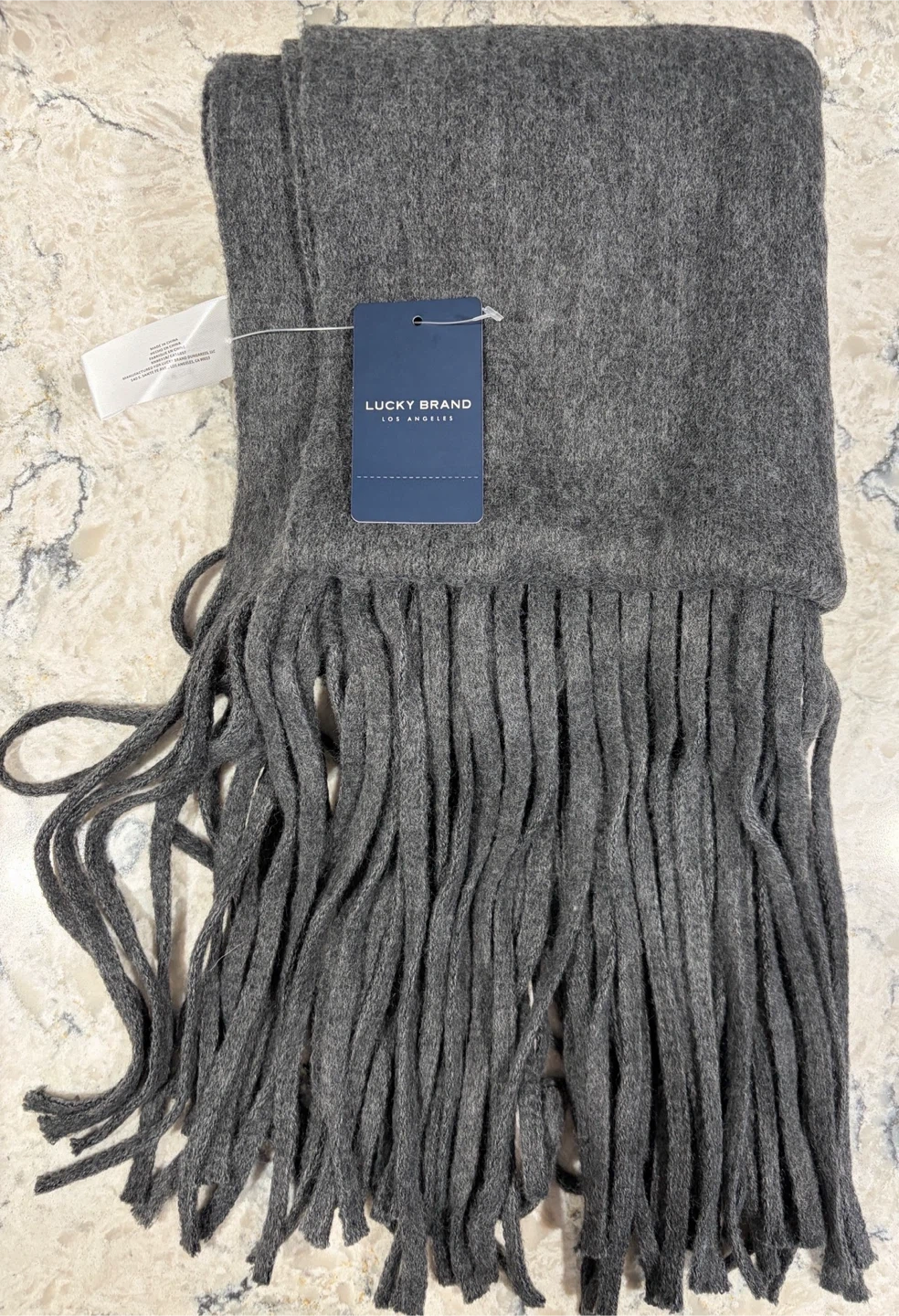 Charcoal Fringe Scarf NWT Soft Oversized Scarf (Lucky Brand) - photo 2