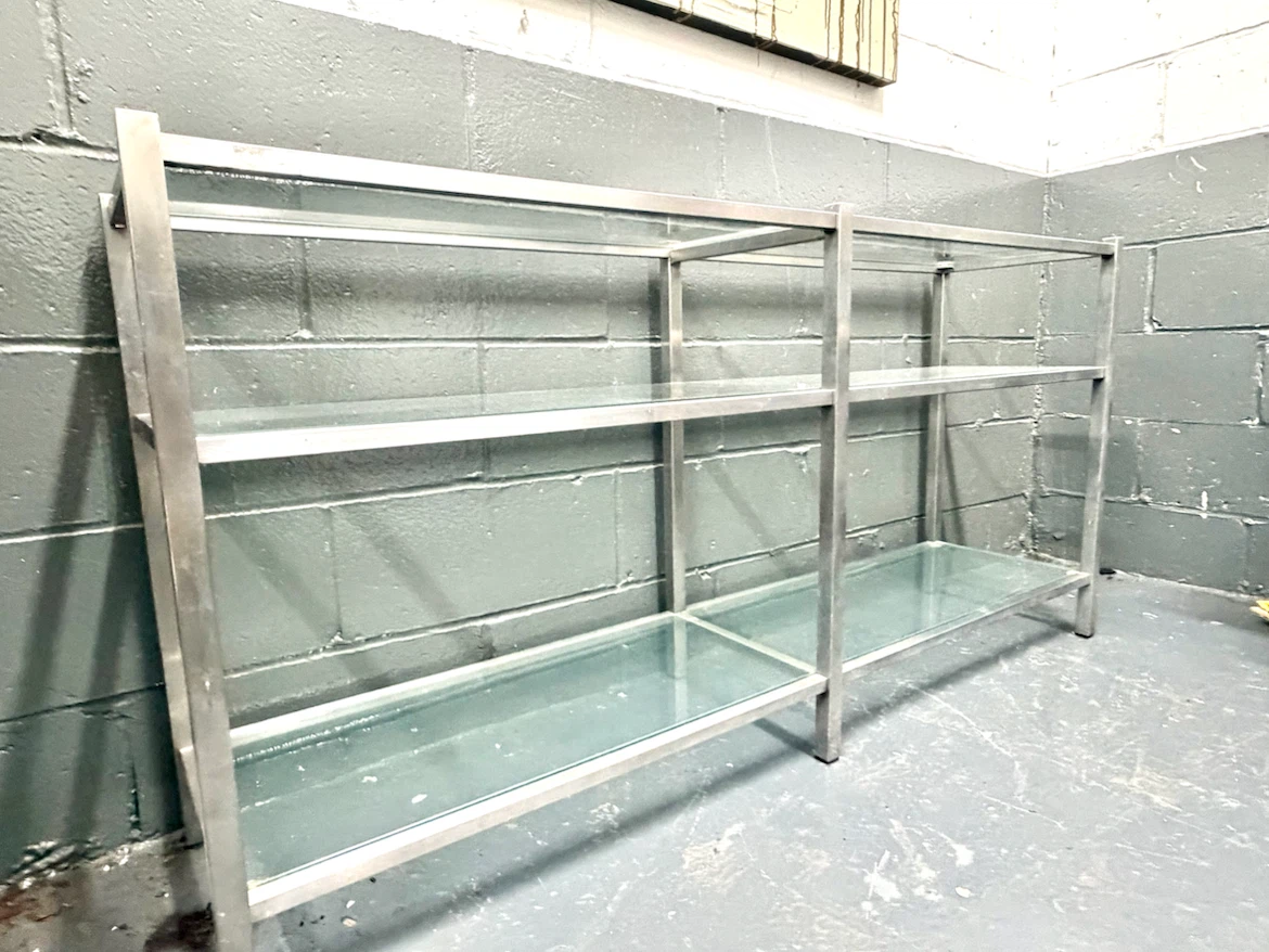 Glass and Steel TV/Media Stand/Console - photo 2