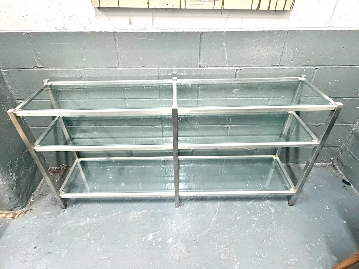 Glass and Steel TV/Media Stand/Console - photo 3
