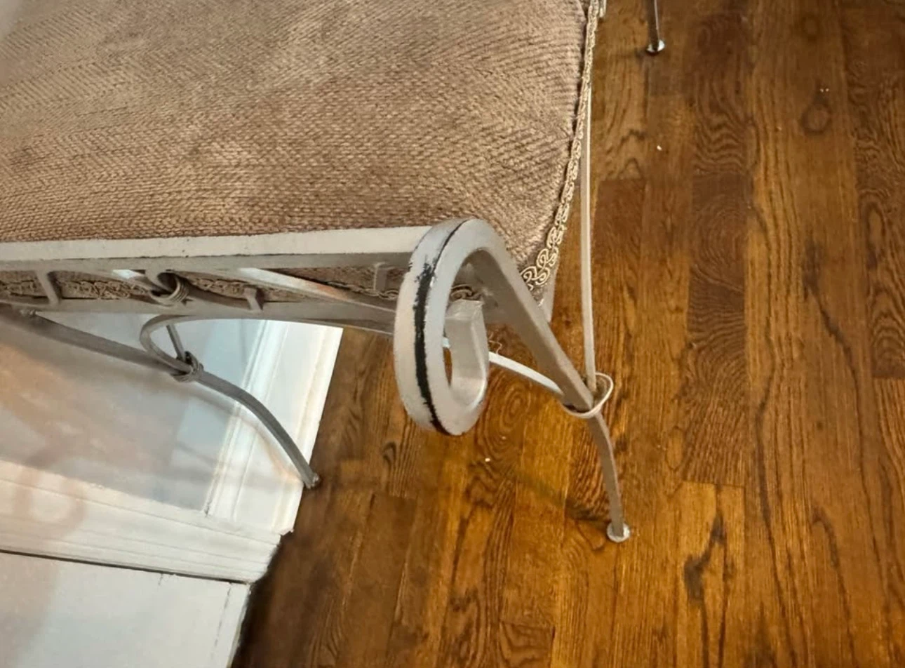 Decorative metal entryway bench - photo 3