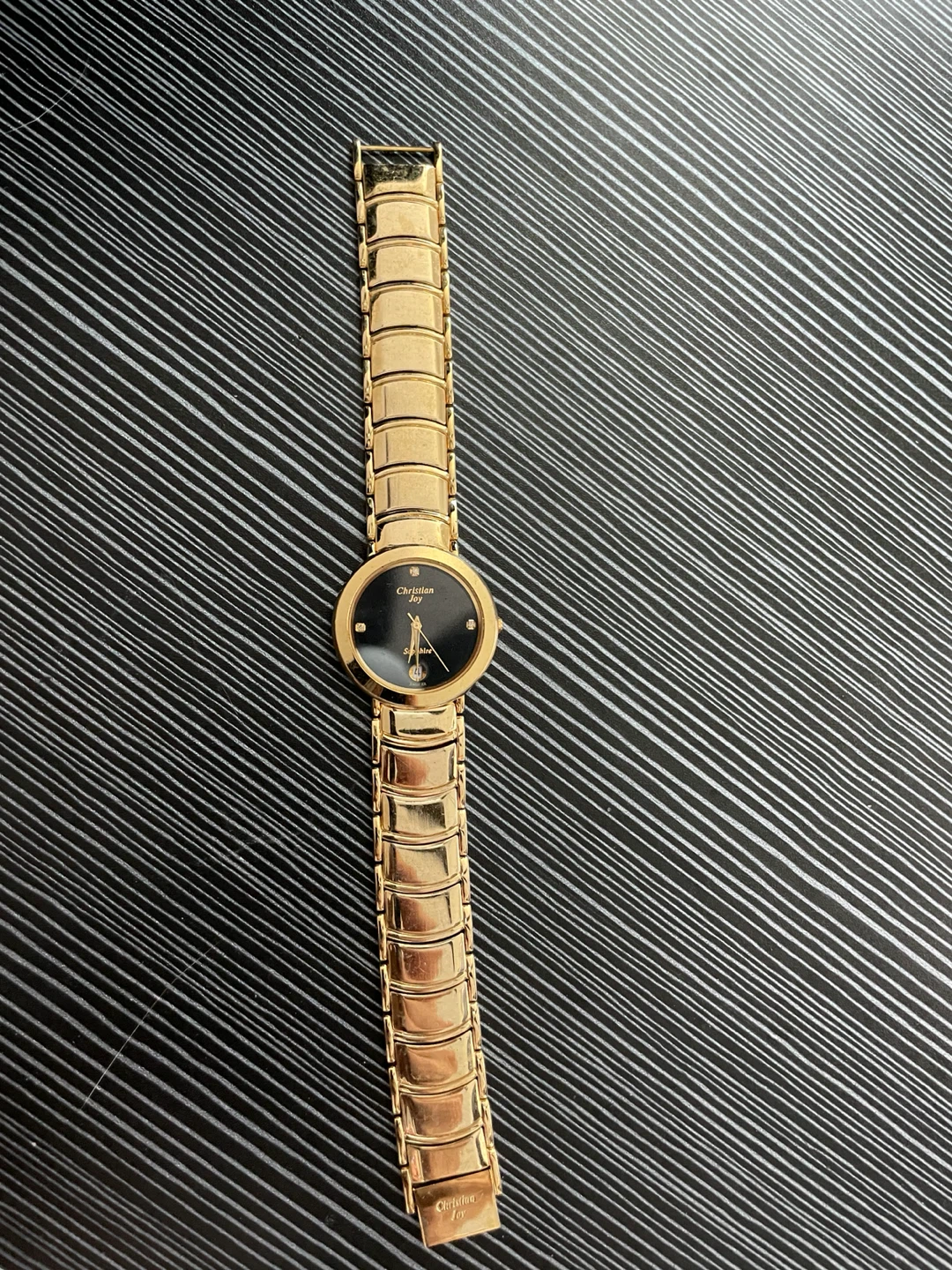 Christian Joy Gold Tone Watch
