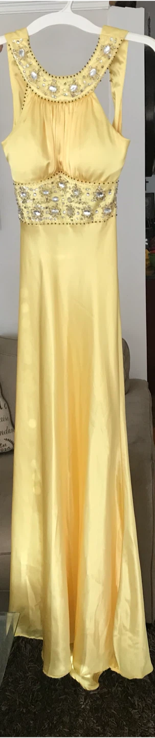 Yellow Embellished Maxi Dress