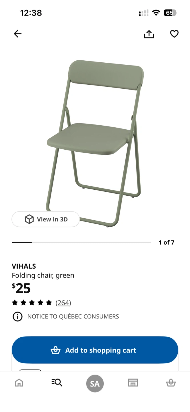 IKEA VIHALS Folding Chairs White & Green - photo 3