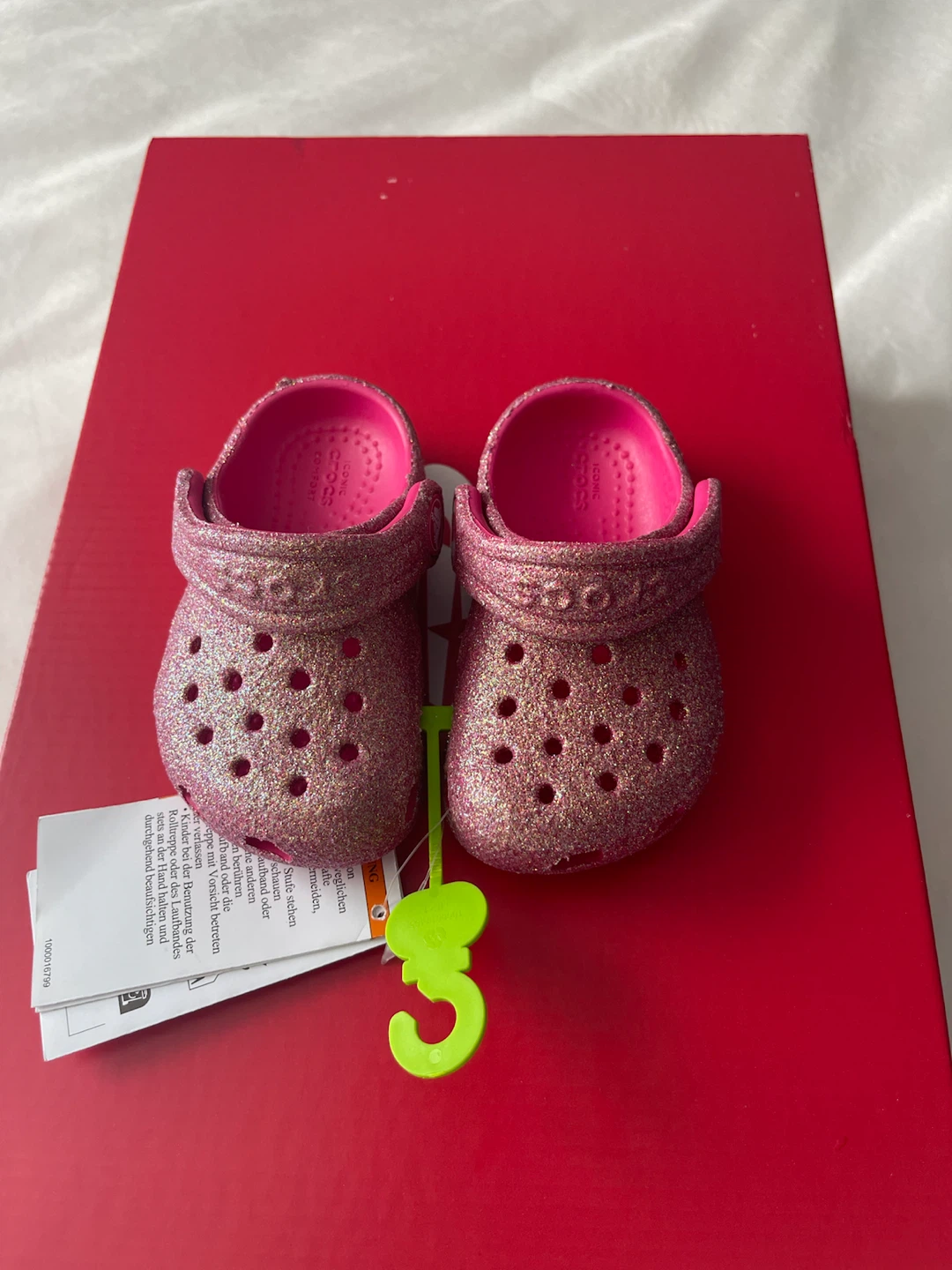 Crocs Classic Glitter Clogs Pink Toddler Size C4 - photo 2
