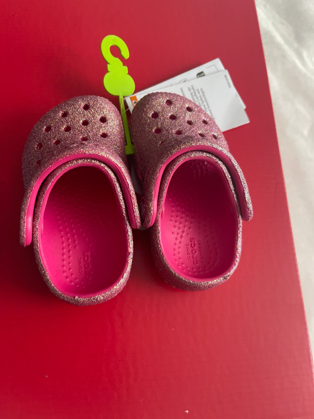 Crocs Classic Glitter Clogs Pink Toddler Size C4 - photo 3