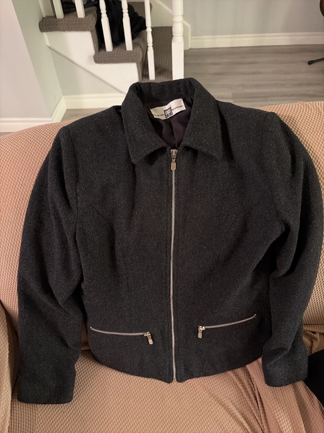 H&M Divided Black Double-Breasted Trench Coat