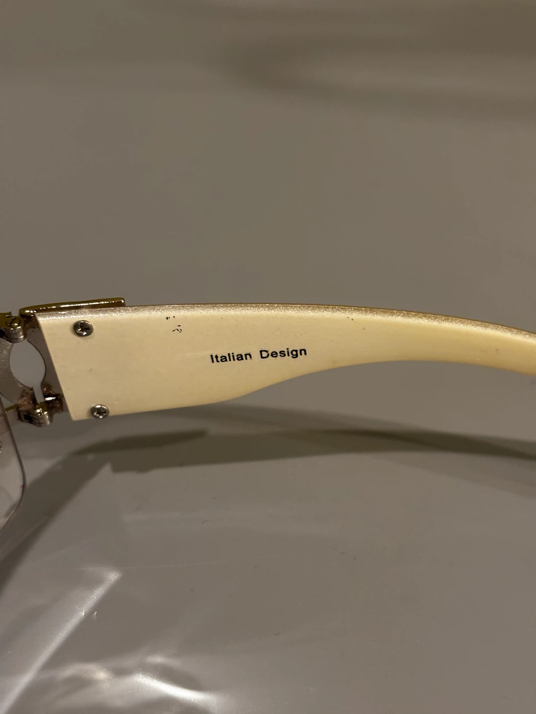 Rimless Shield Sunglasses with Gold Accents - photo 5
