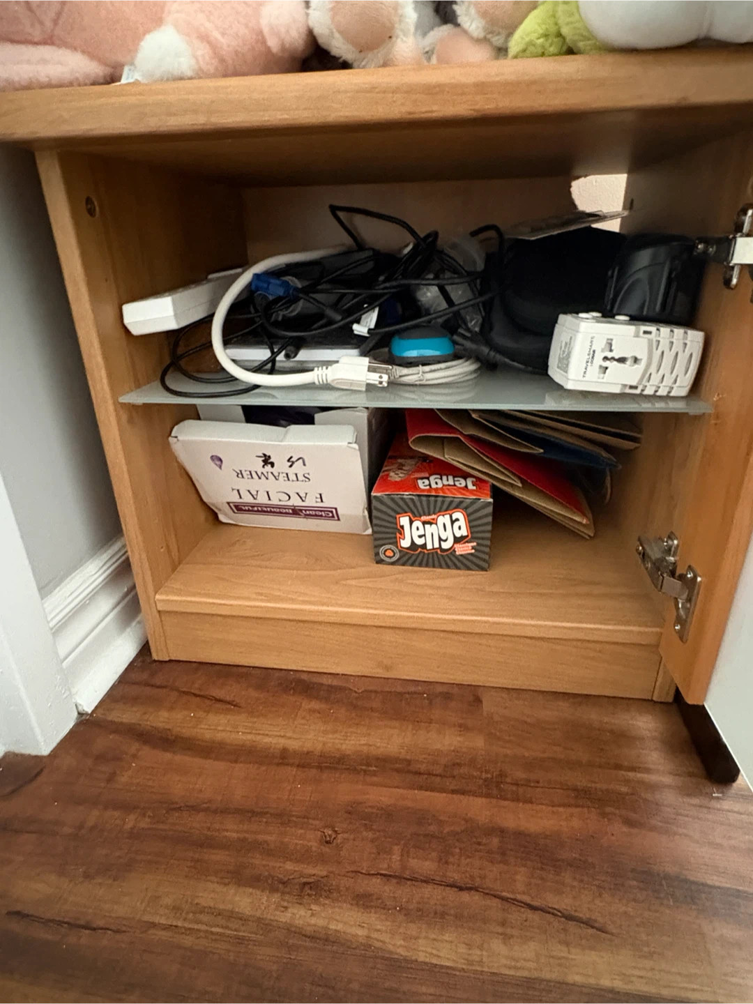 Wooden Storage Cabinet with Frosted Glass Door - photo 2