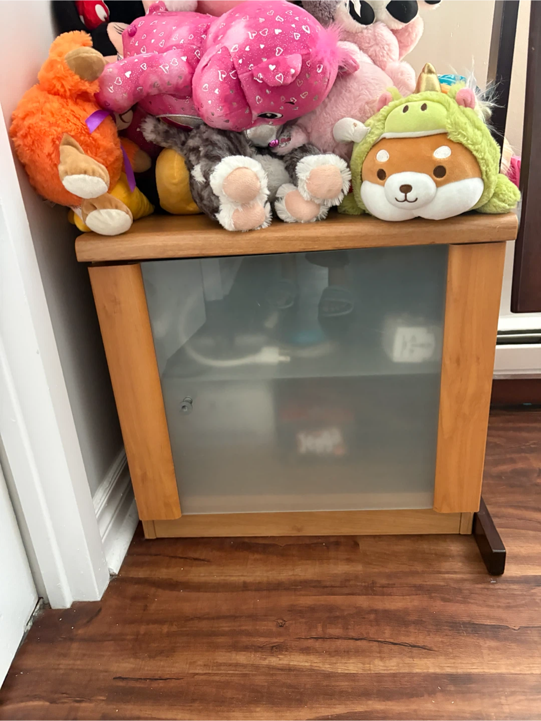 Wooden Storage Cabinet with Frosted Glass Door - photo 3
