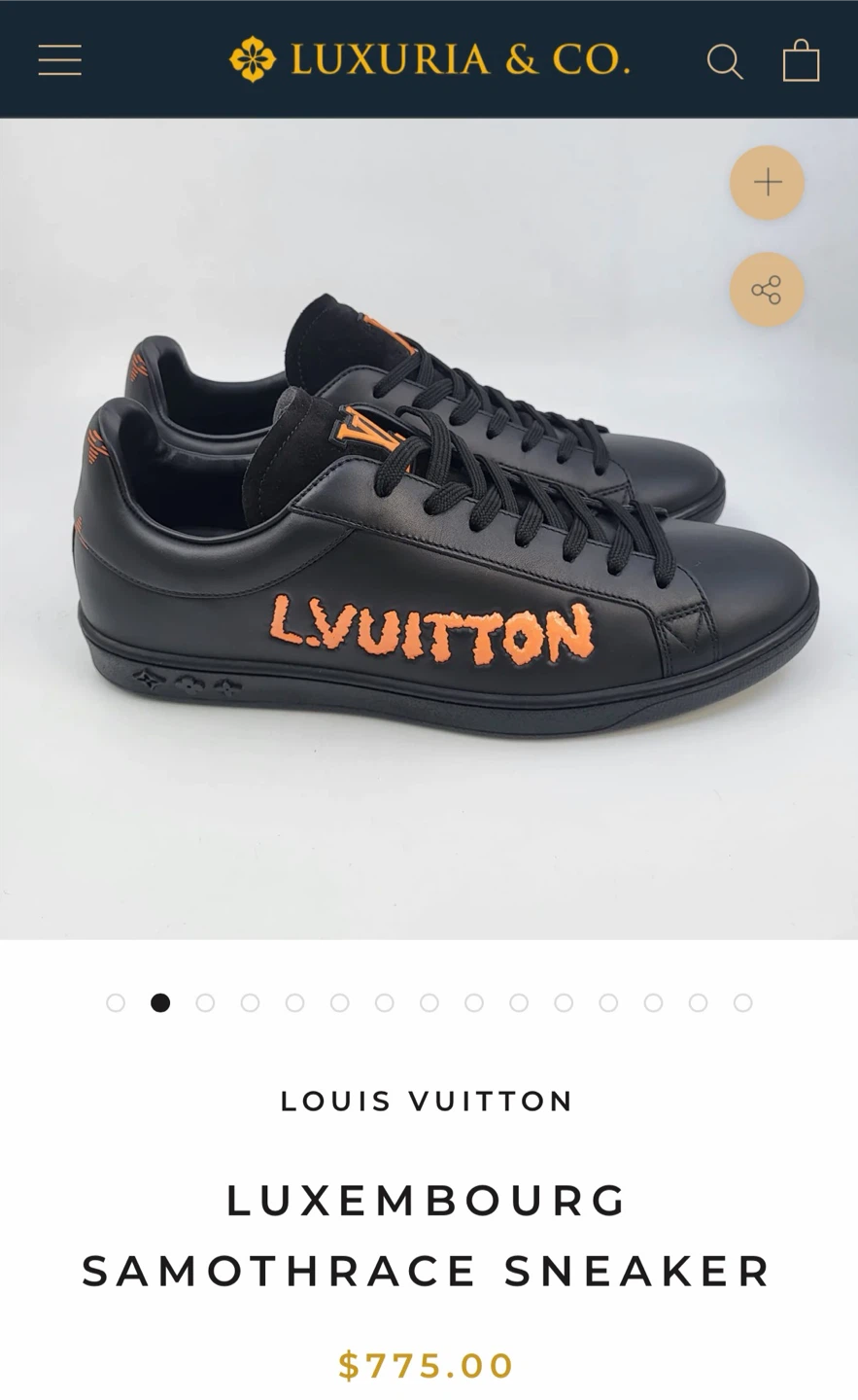 LOUIS VUITTON - Luxembourg Samothrace Sneakers 'Black & Orange - photo 5