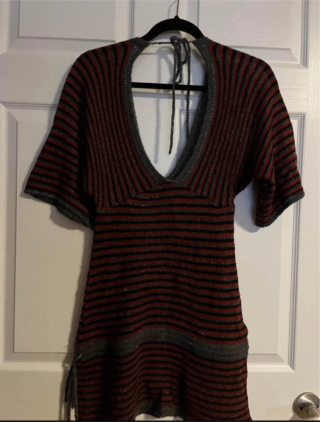 Striped Sparkle Knit Tunic Dress - photo 4