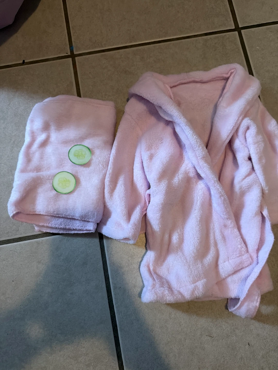 Pink Plush Robe and Towel Set