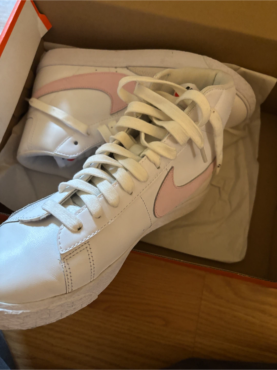 Nike Blazer Mid '77 Vintage White Pink Women's Shoes - photo 2