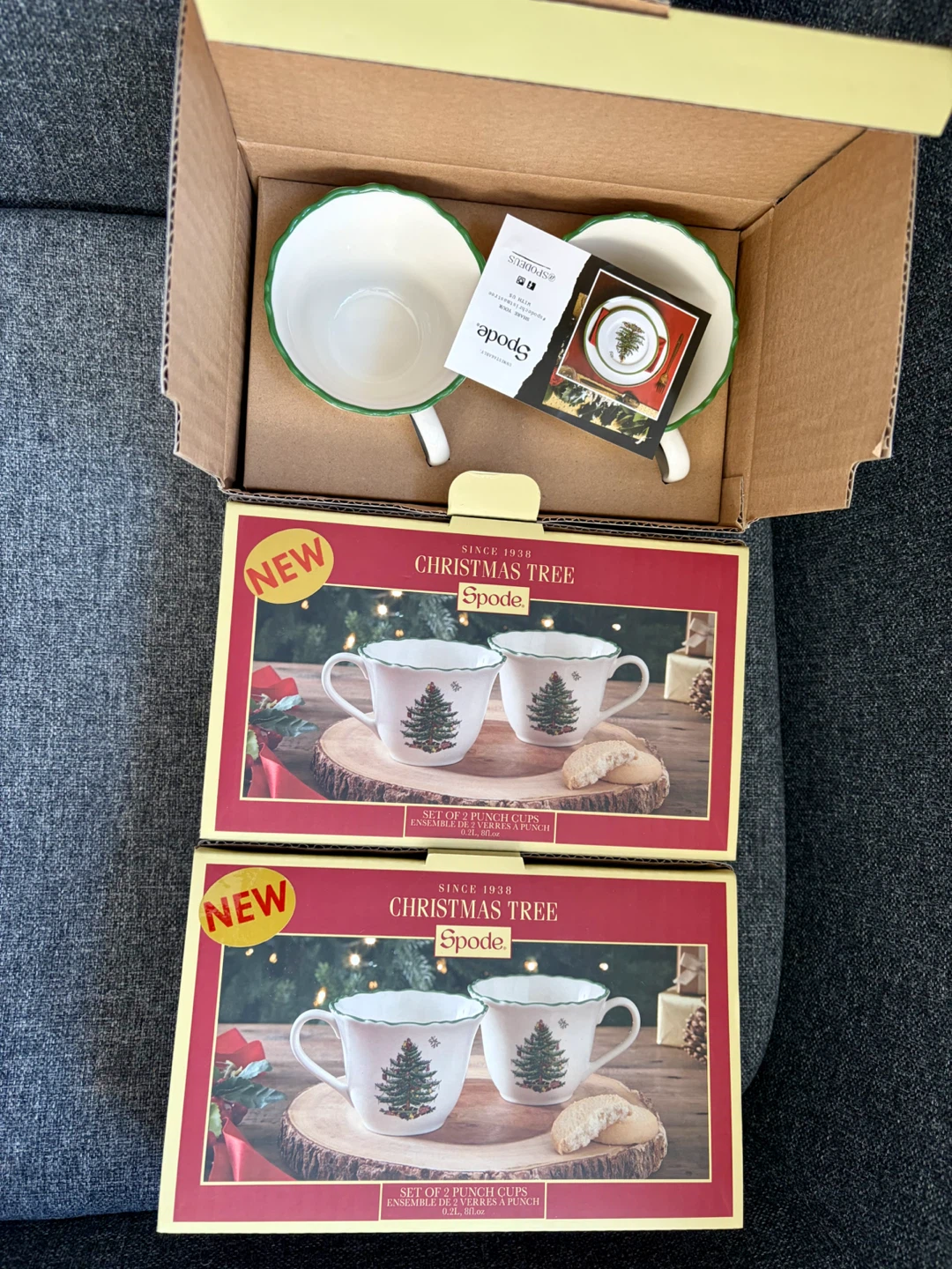 Spode Christmas Tree Punch Cups