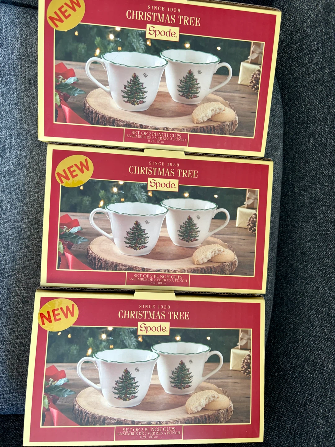 Spode Christmas Tree Punch Cups - photo 4