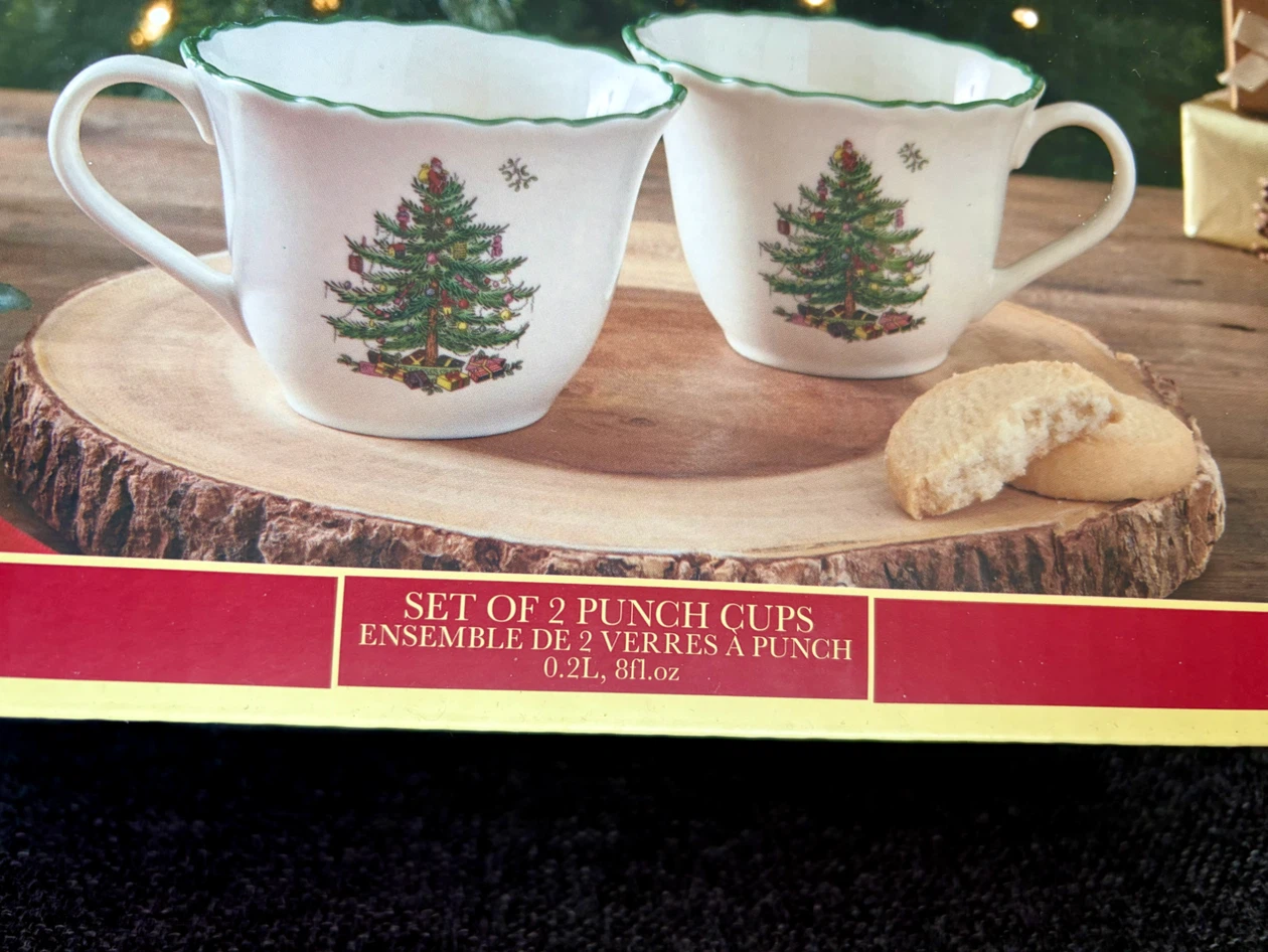 Spode Christmas Tree Punch Cups - photo 5