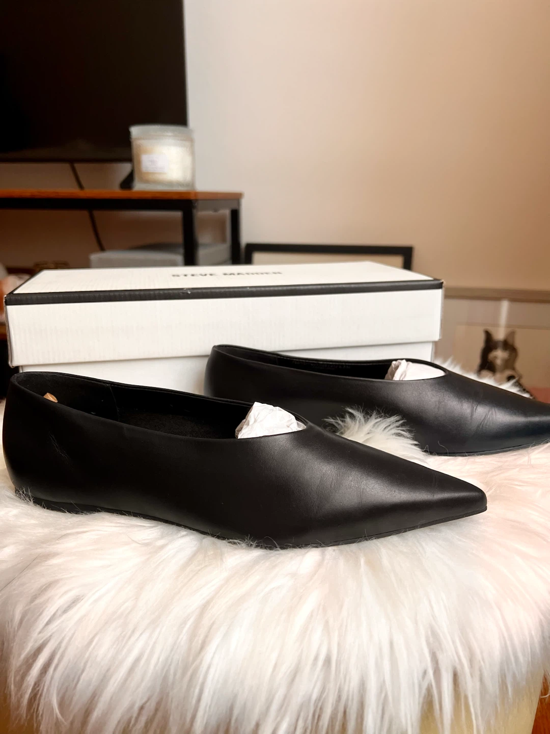 Steve Madden Floyd Black Leather Flats - photo 3