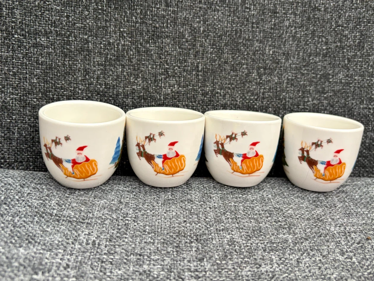 Set of 4 M&S Christmas Egg Cups