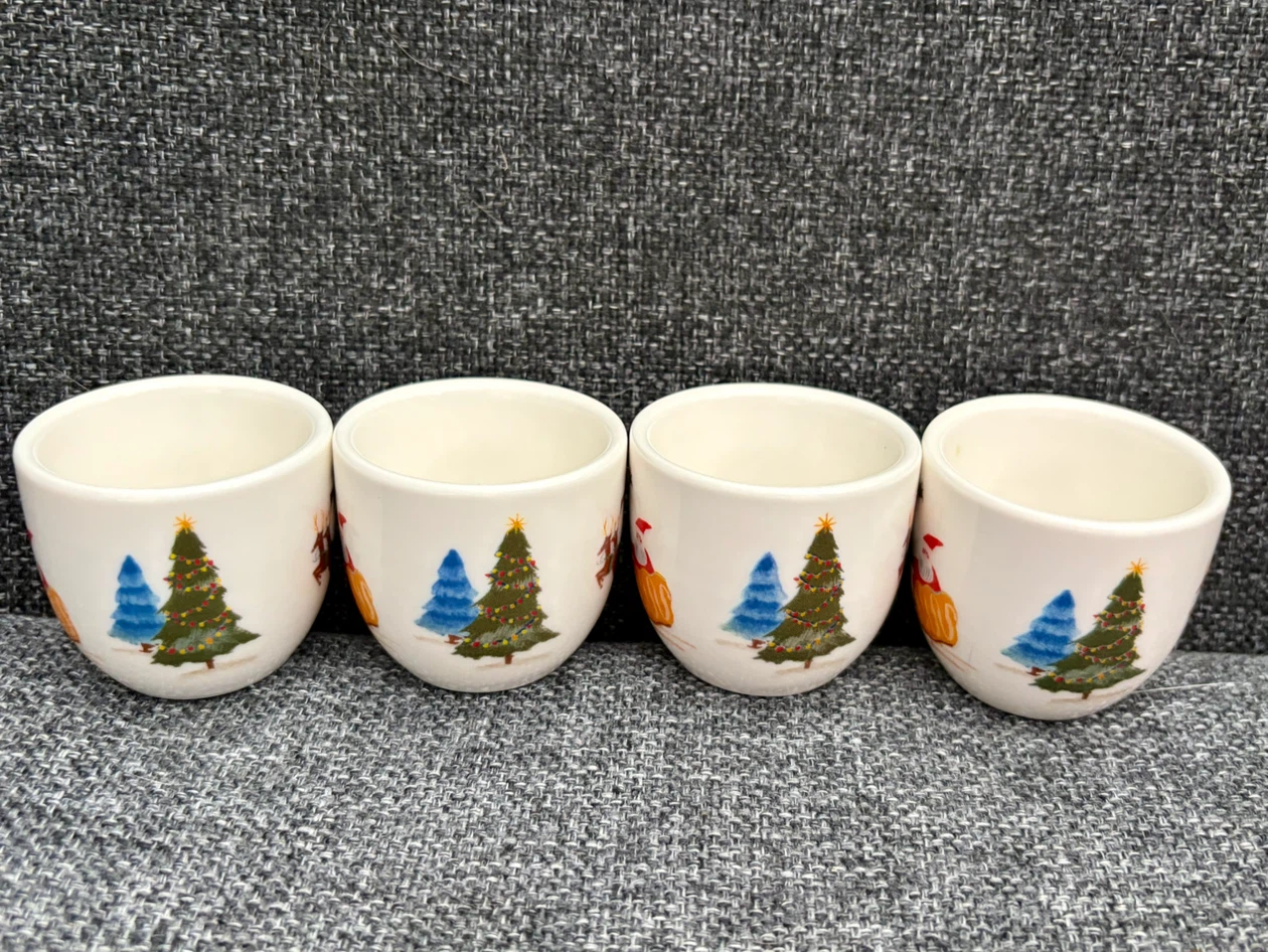 Set of 4 M&S Christmas Egg Cups - photo 2