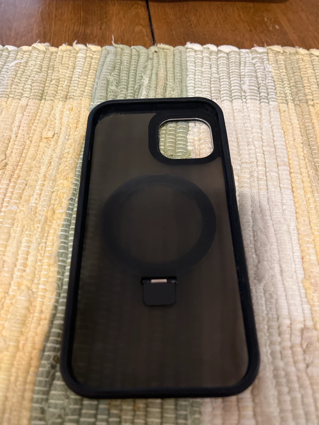 Black Phone Case with Ring Stand