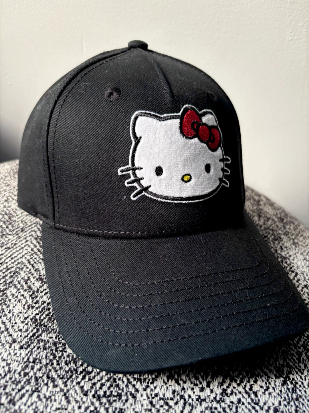 Hello Kitty Embroidered Adjustable Dad Hat, Sanrio, Black NEW - photo 2