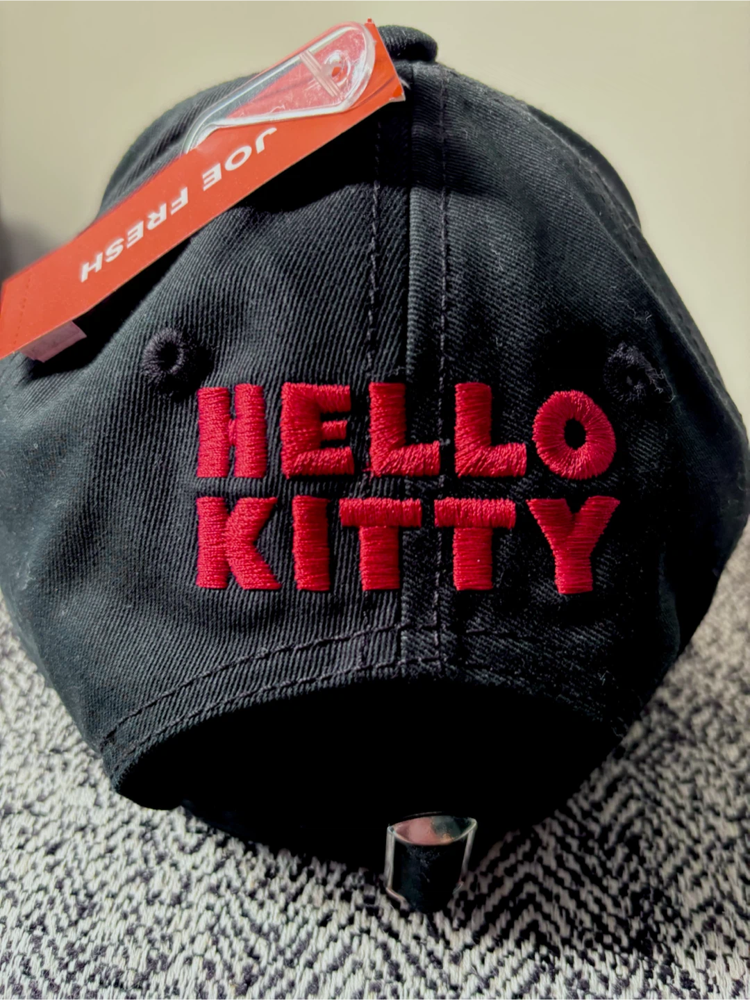 Hello Kitty Embroidered Adjustable Dad Hat, Sanrio, Black NEW - photo 3