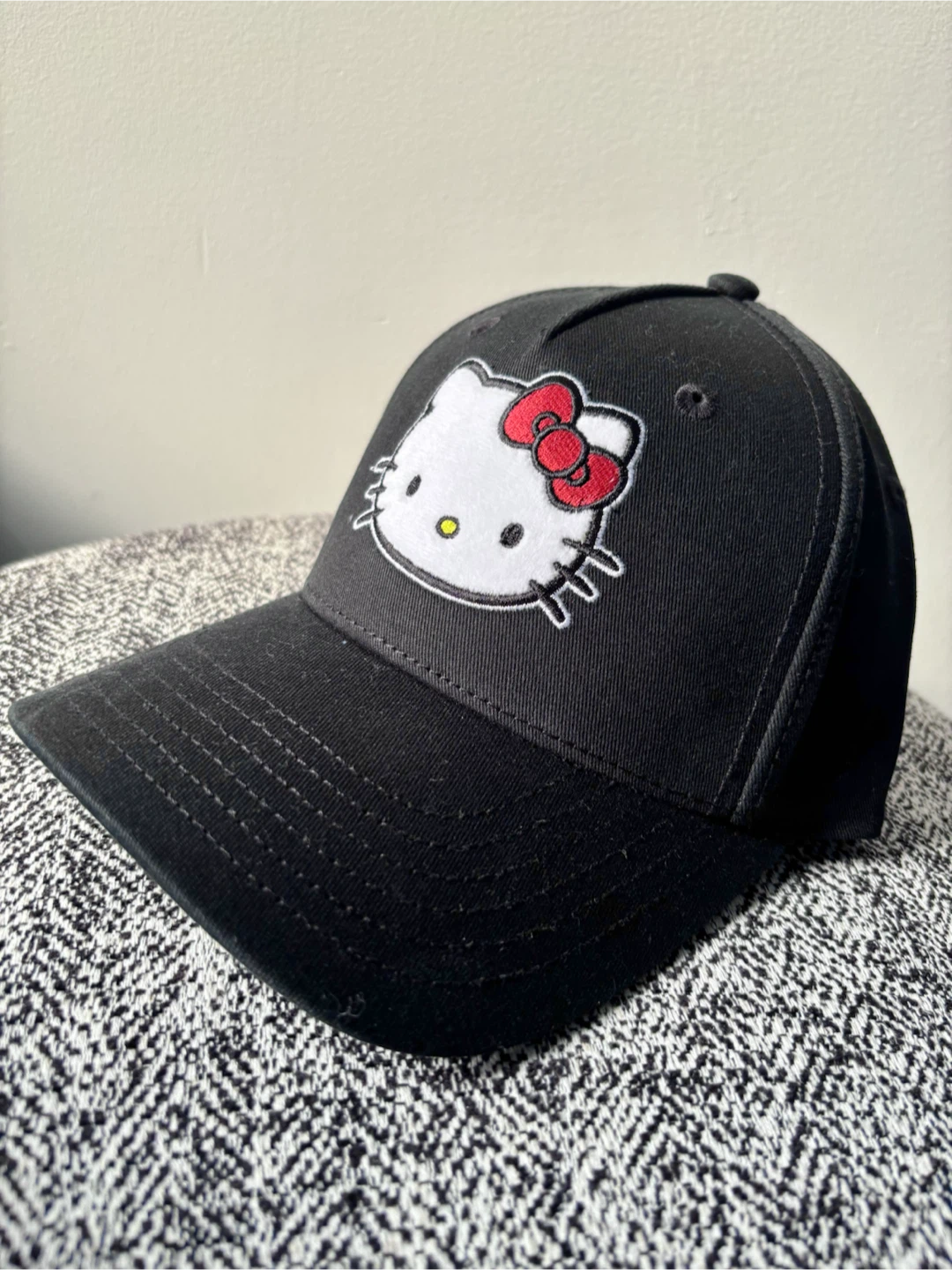 Hello Kitty Embroidered Adjustable Dad Hat, Sanrio, Black NEW - photo 5