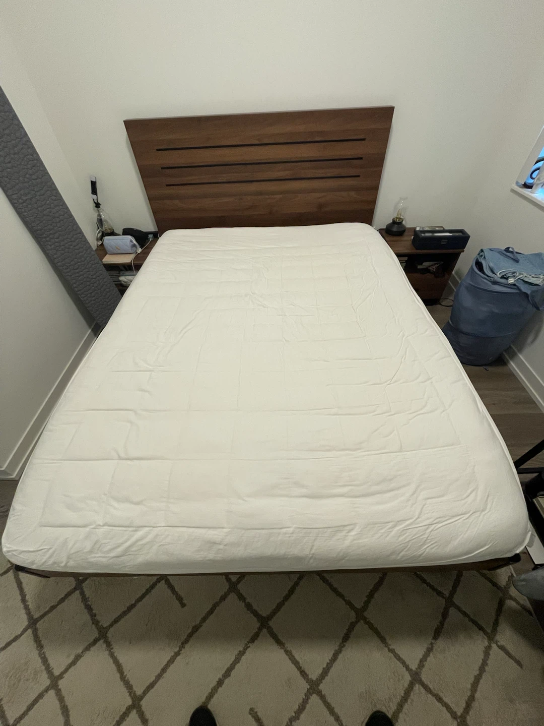 Wooden Bed Frame with Headboard - photo 2