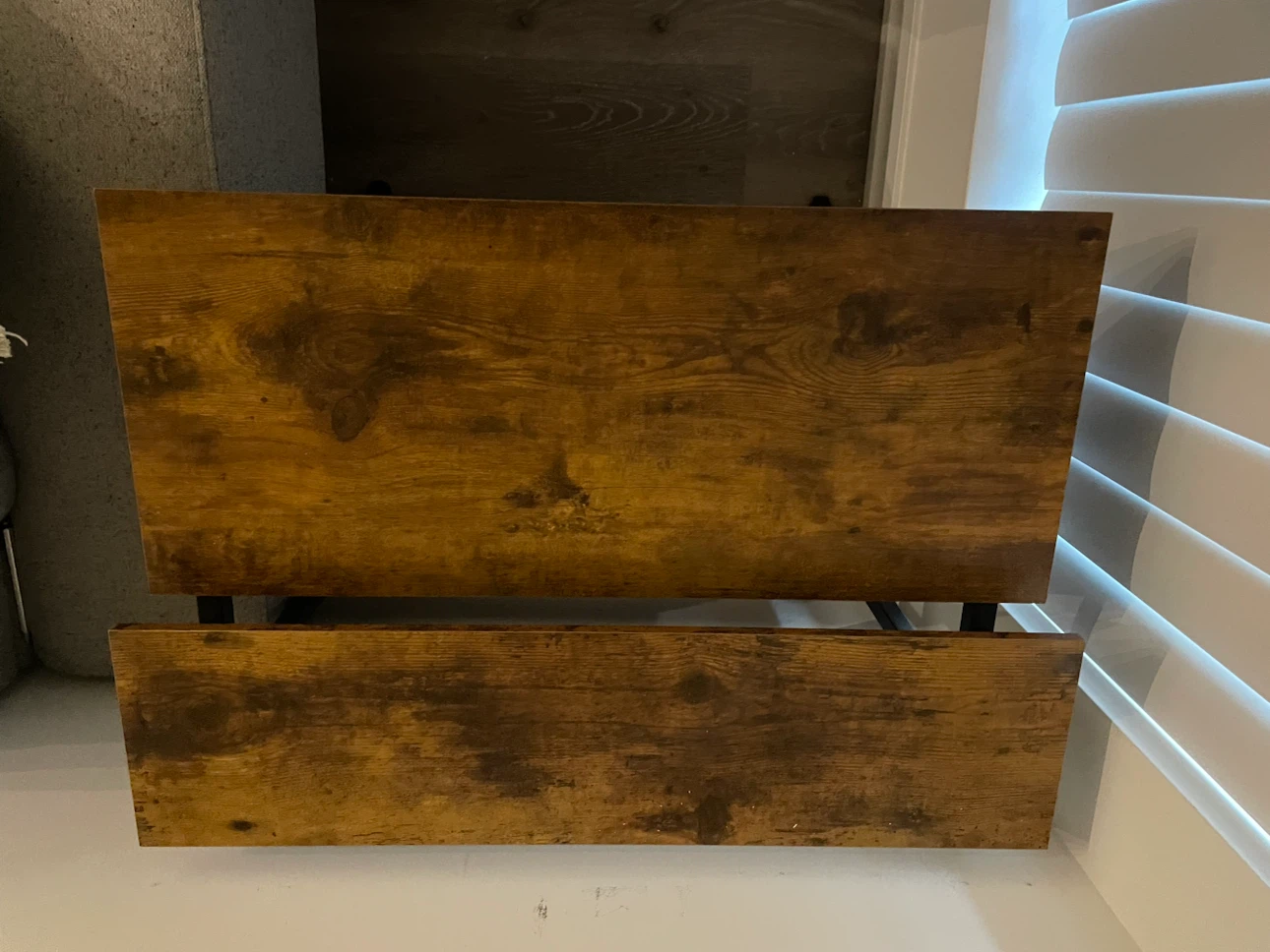 Desk with Shelf - Brown - photo 3