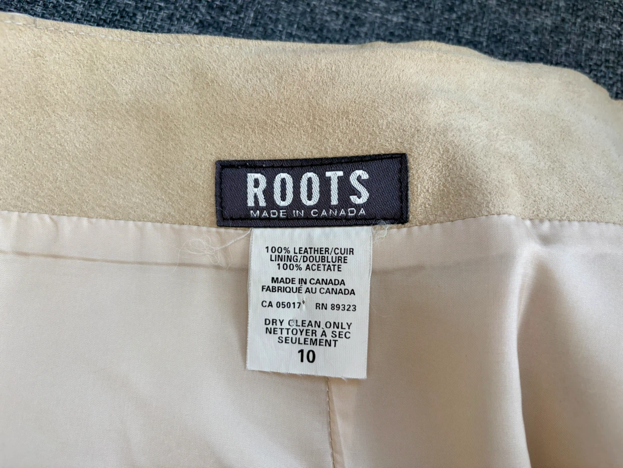 Roots Suede Skirt - Size 10