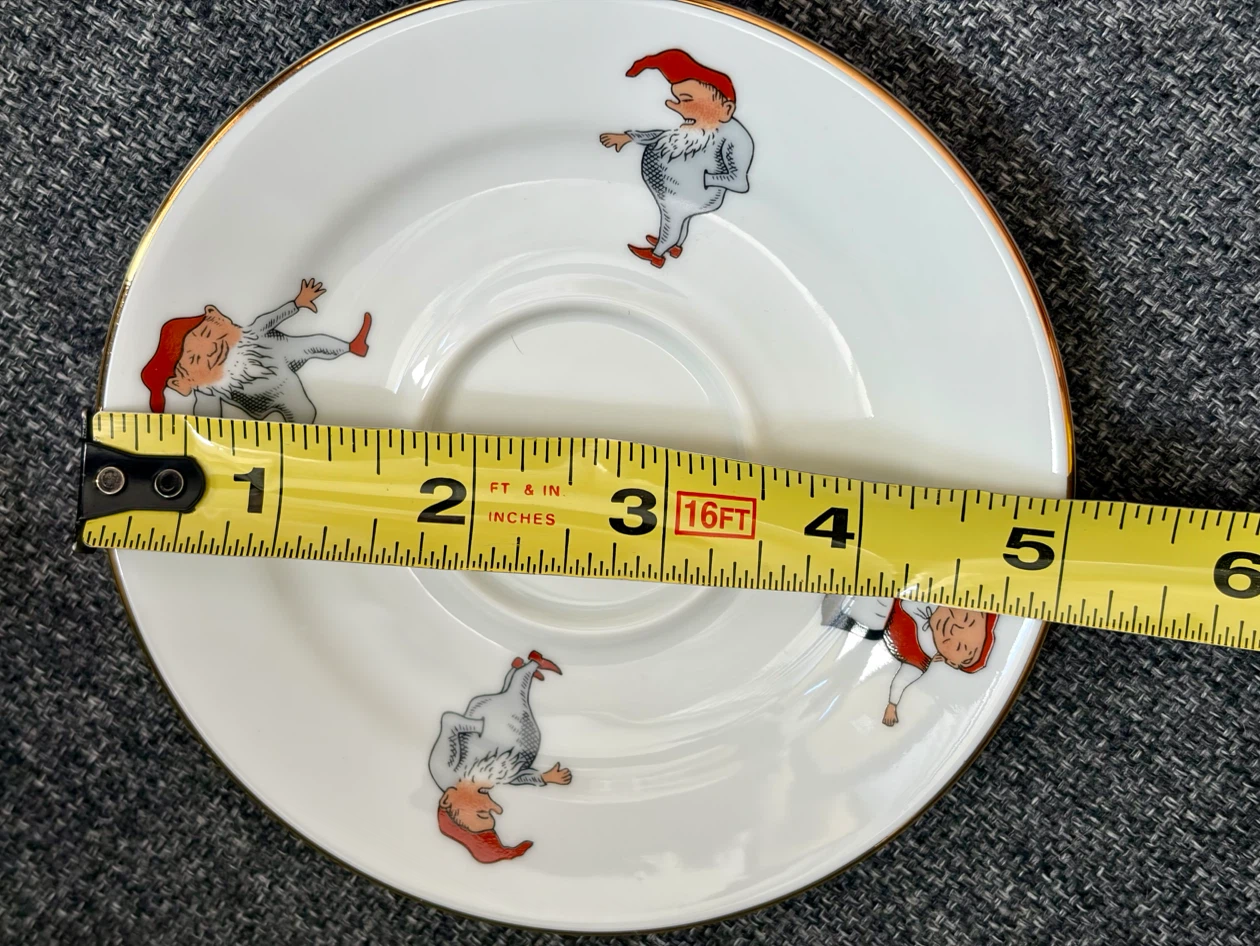 Porsgrund Norway Nisser pattern Espresso Cup and Saucer Set - photo 5