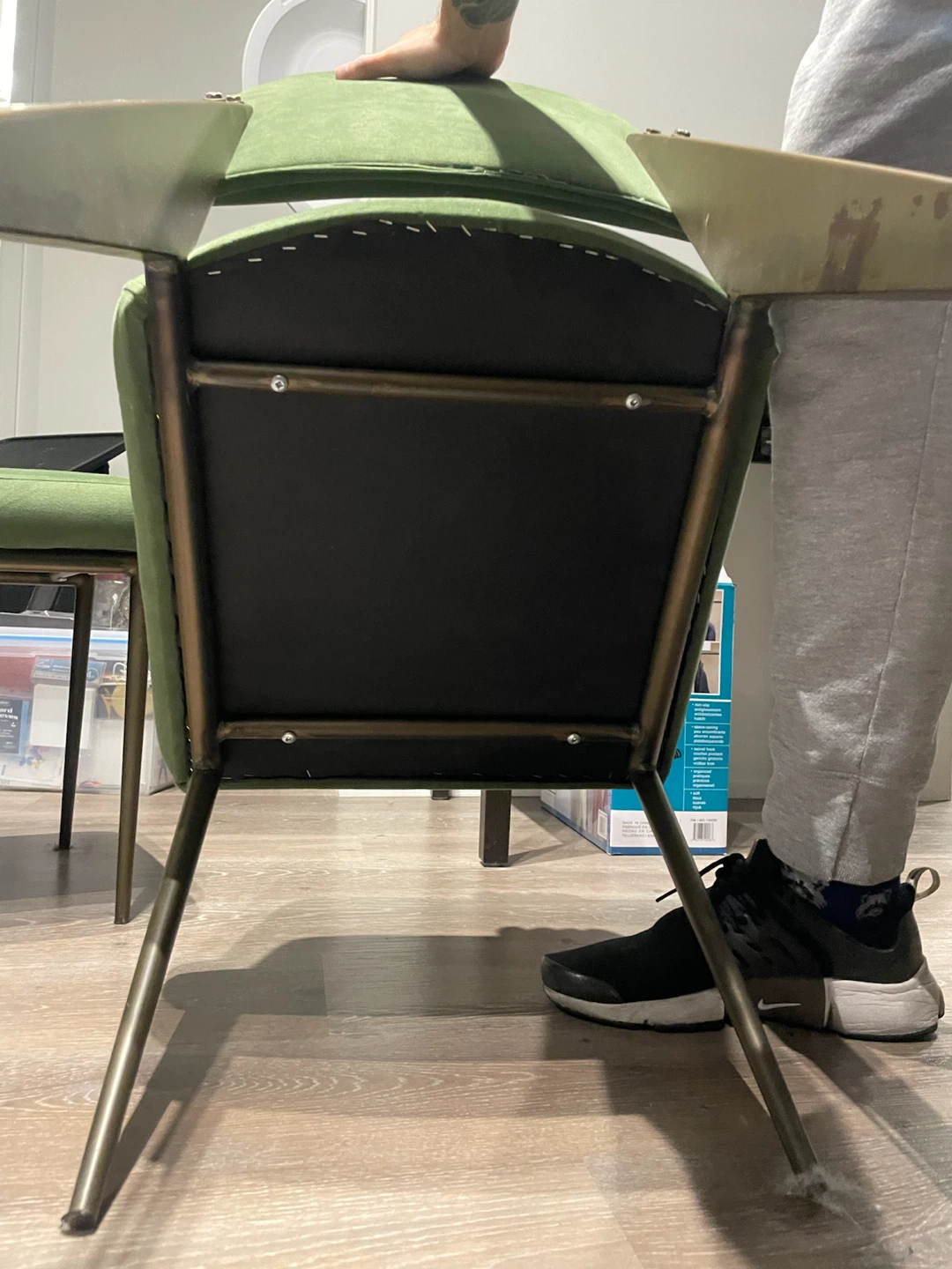 Green Velvet Dining Chair - photo 3