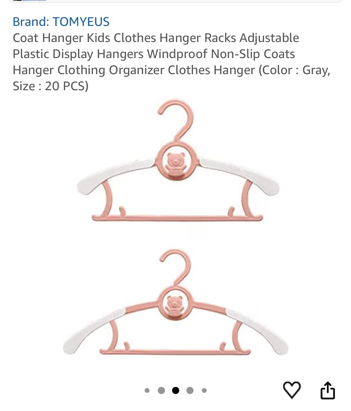 Kids Clothes Hanger Racks - Grey (20 PCS) - photo 4