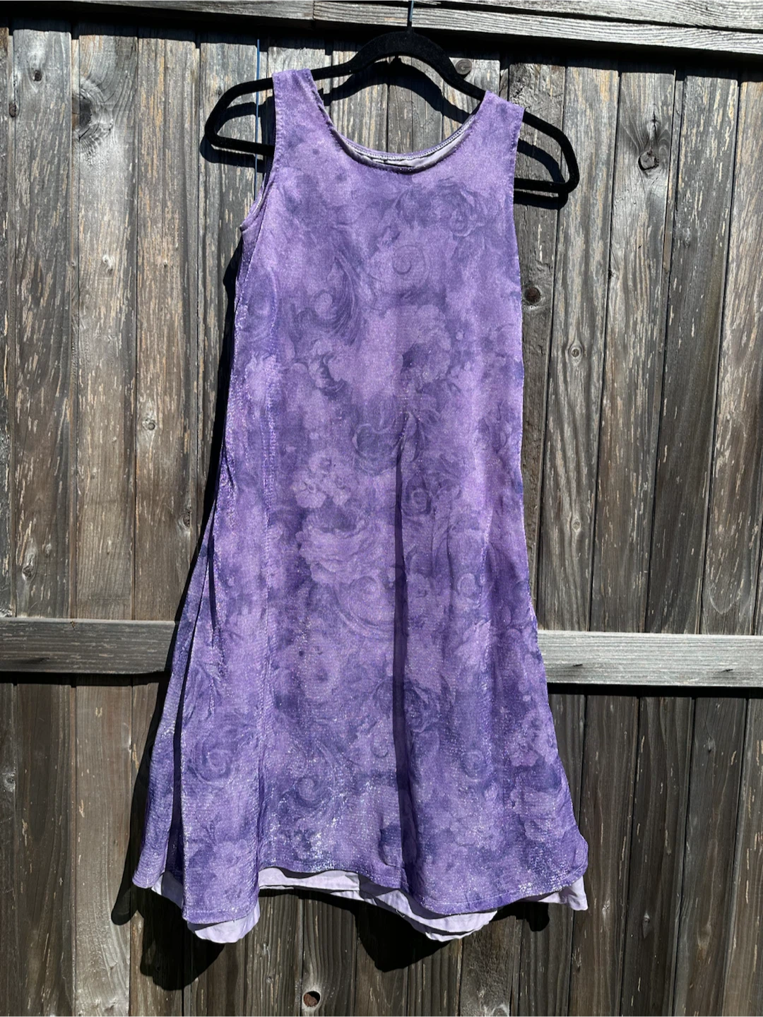 Purple Floral Print Sleeveless Dress - photo 2