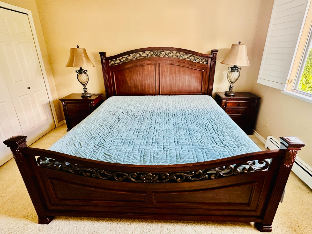 Ashley brand - Dark Wood Sleigh Bed Frame
