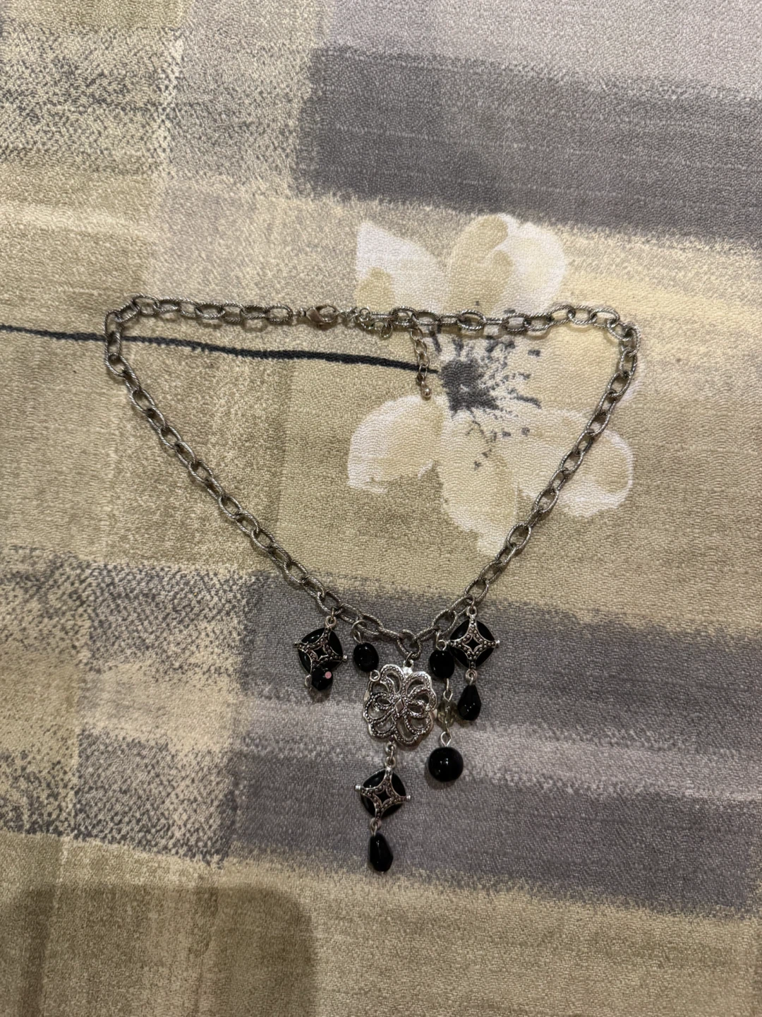 Silver Tone Chunky Chain Necklace