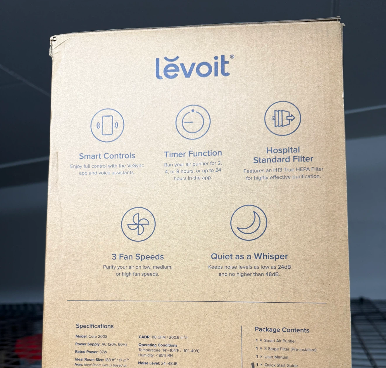 Levoit Core 200S Smart True HEPA Air Purifier - White - photo 3