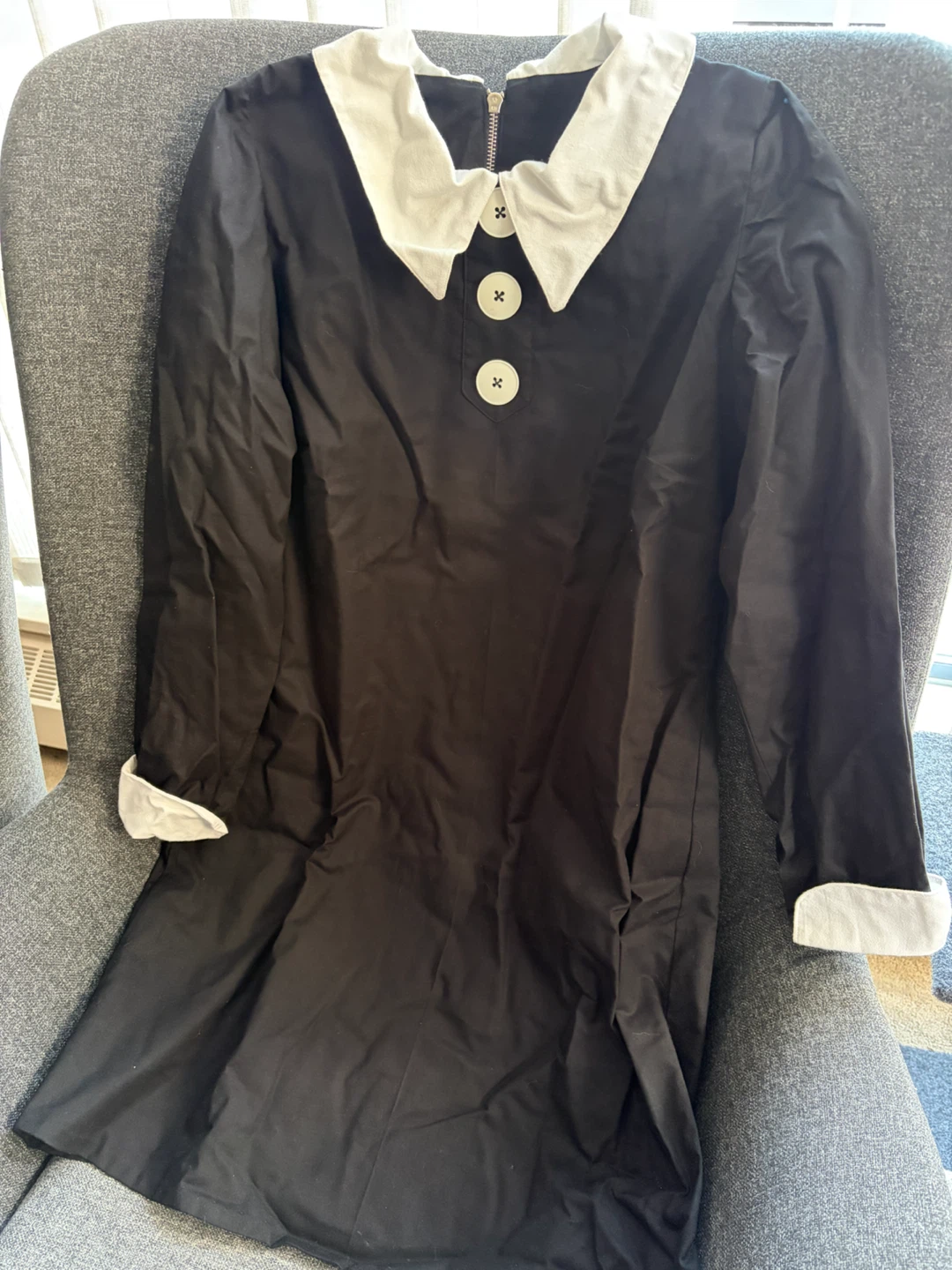 Wednesday Addams cosplay dress style from original tv series