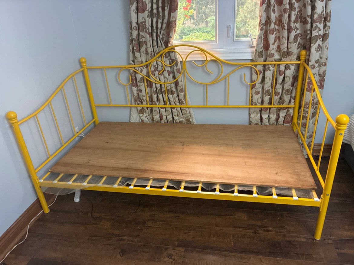 Yellow Metal Daybed Frame