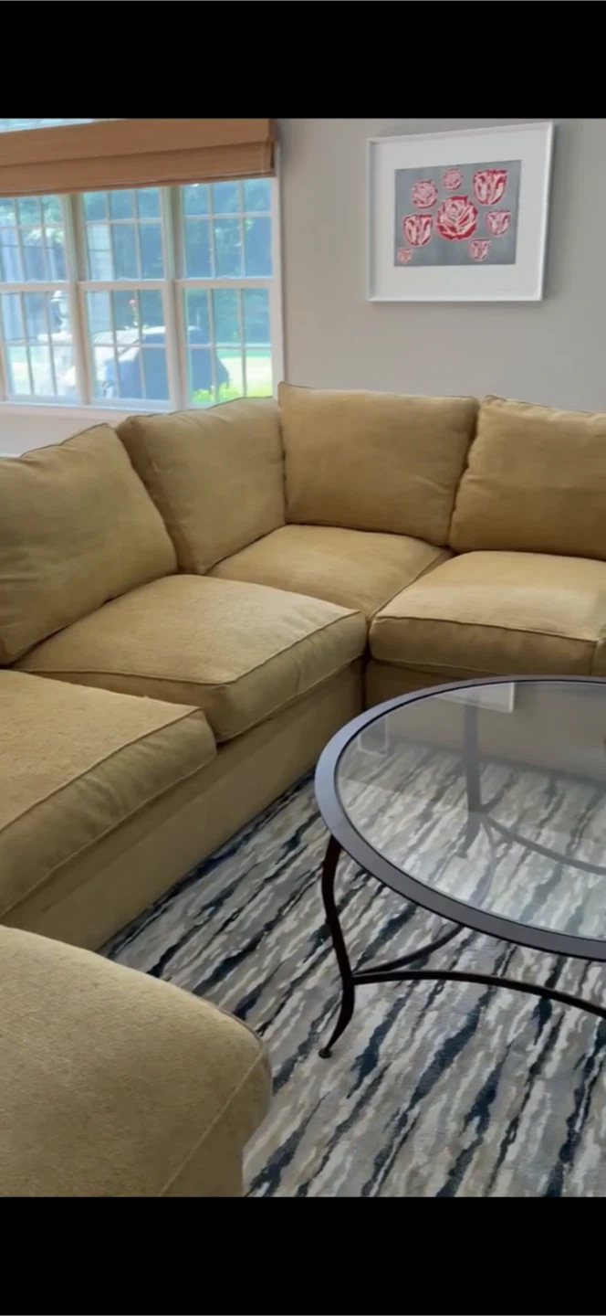 Yellow Sectional Sofa - photo 2