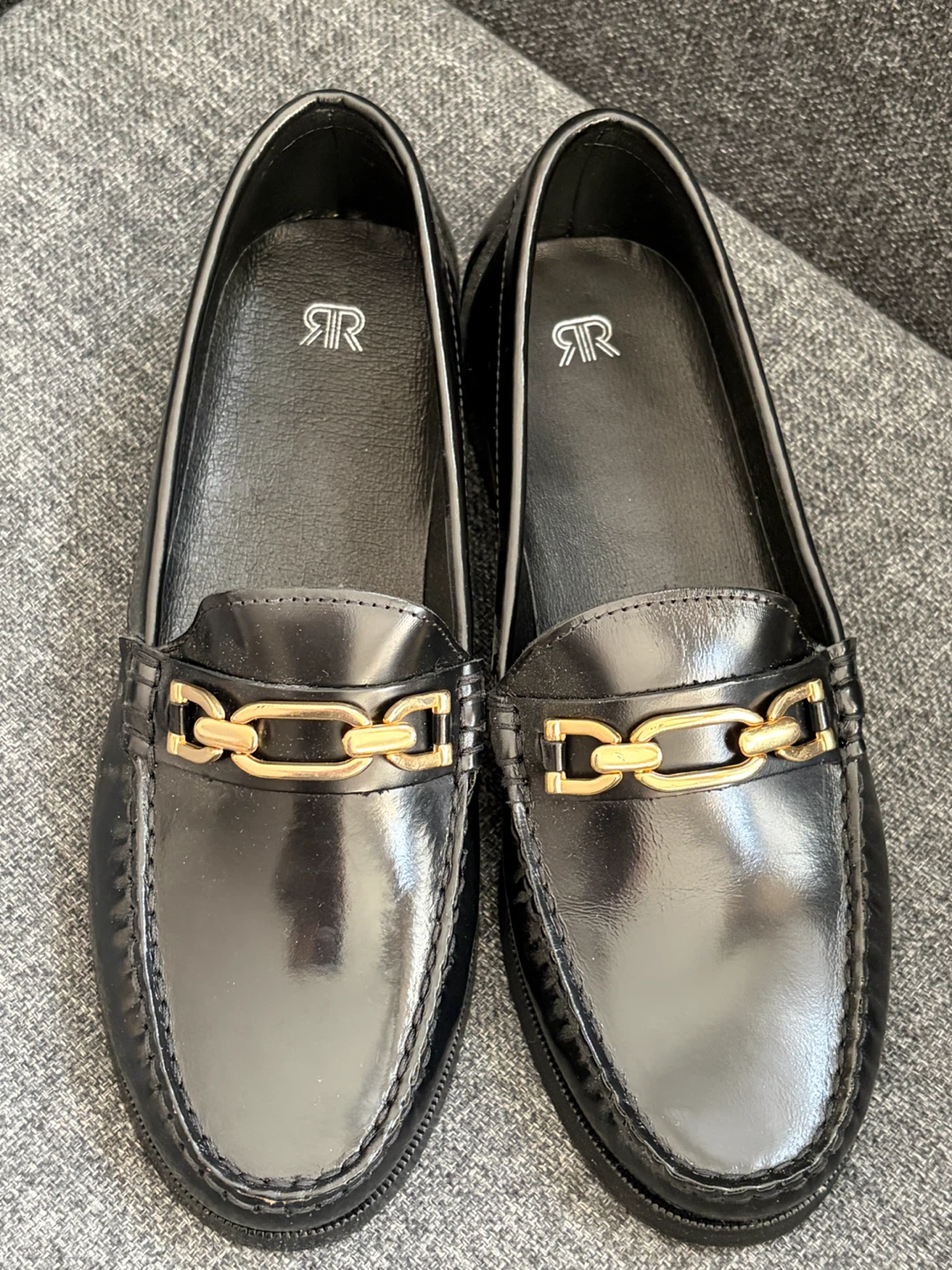 Black Loafer Shoes Size 38