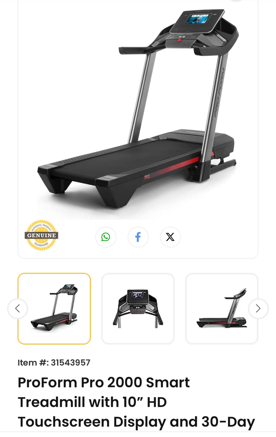 ProForm Pro 2000 Smart Treadmill - photo 4