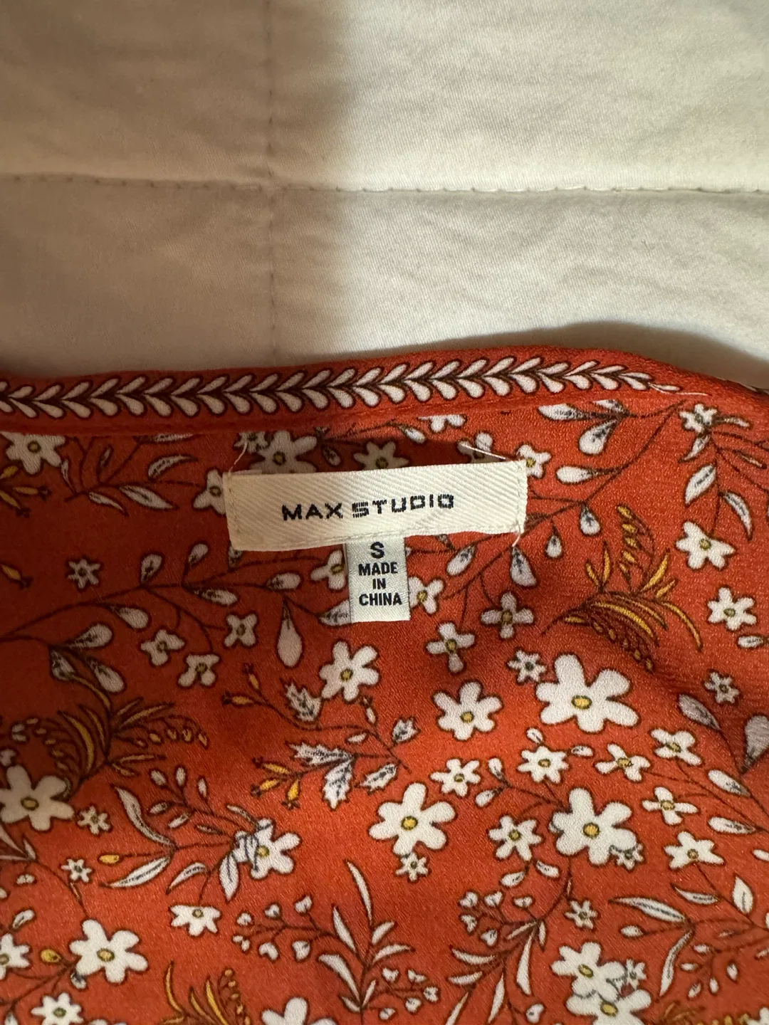 Max Studio Orange Floral Print Midi Dress Size S - photo 3