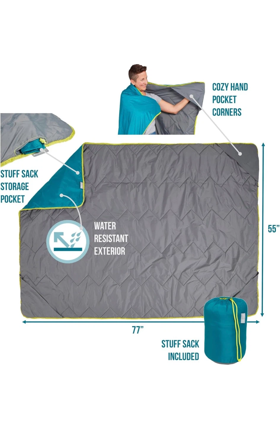 Outdoors sundown camp Quilt, camp blanlet - photo 3