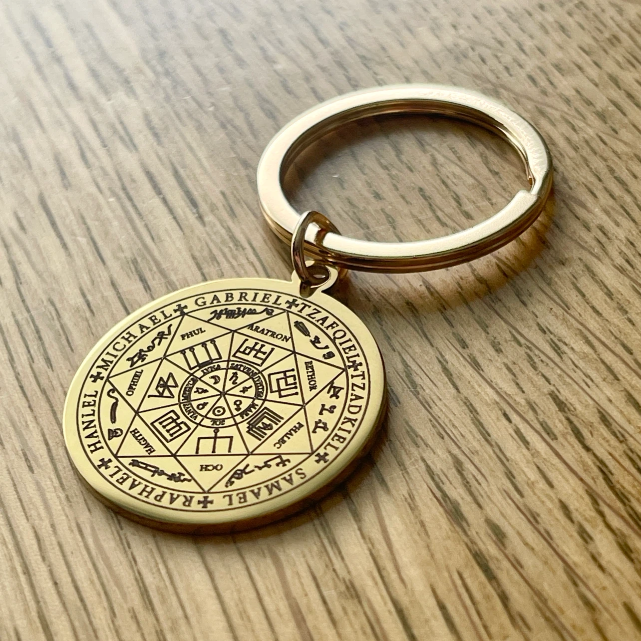 Seal of Seven Archangels stainless steel keychain - photo 2